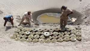 انتزاع أكثر من 22 ألف لغم خلال 5 أشهر في اليمن