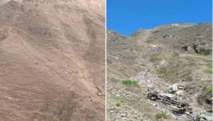 وفاة وإصابة 25 مدنيا بينهم نساء وأطفال اثر سقوط سيارة من على شاهق في حجة