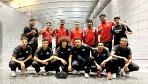 بعثة المنتخب الوطني الأول تصل العاصمة القطرية الدوحة