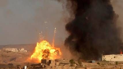 قتلى من المليشيات بقصف جوي ومدفعي والطيران يدمر مخزن أسلحة شرق حرض بمحافظة حجة