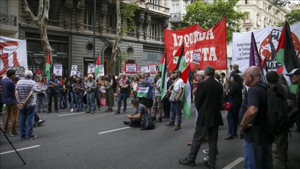 الأرجنتين.. مظاهرة في يوم التضامن العالمي مع الشعب الفلسطيني