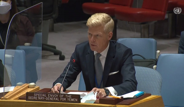 غروندبرغ من مجلس الأمن يخاطب الحوثيين: غيروا مساركم وضعوا حدا لهذا الوضع غير المقبول