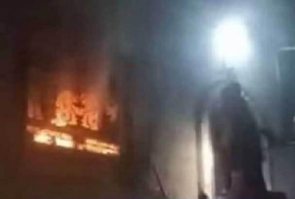 إحراق منزل وكيل مدرسة في حبيش شمال إب