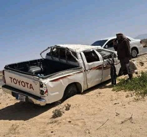 شبوة.. وفاة وإصابة 4 أشخاص بحادث مروري في ميفعة