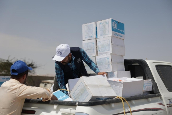 الهجرة الدولية: 16 ألف أسرة نازحة في مخيم الجفينة تعيش ظروف صعية