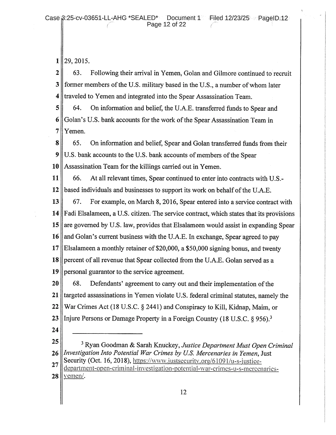 الموقع بوست يحصل على وثائق الدعوى القضائية المرفوعة ضد الإمارات في أمريكا ومرتزقتها في اليمن