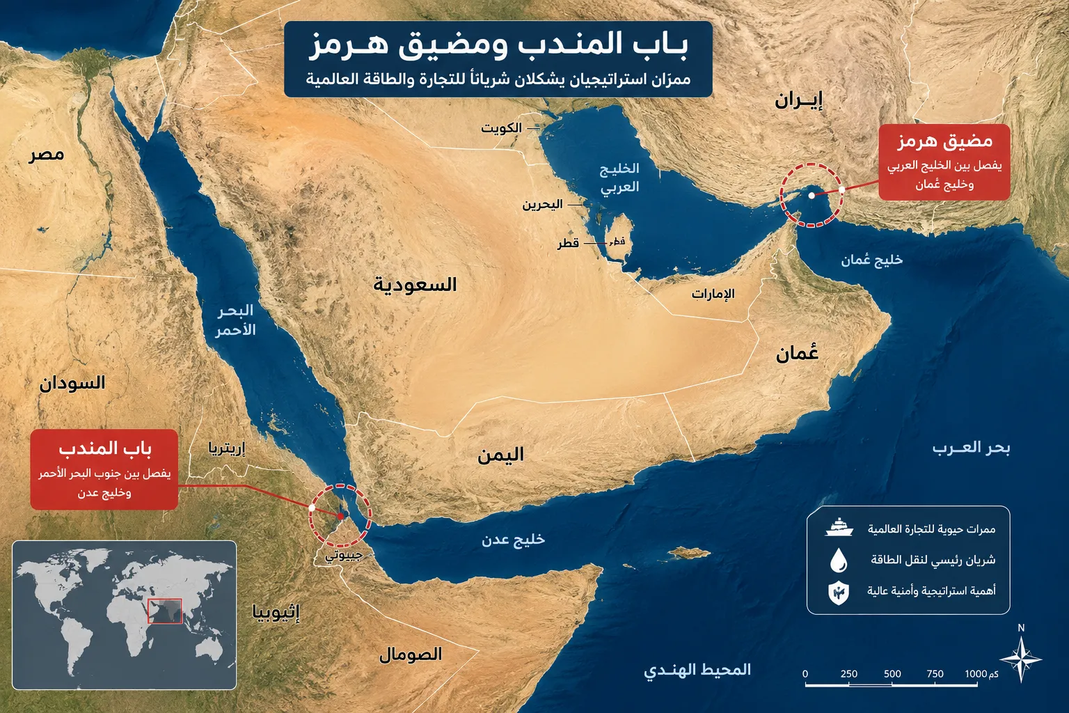 تقرير: باب المندب يتحول إلى بؤرة التوتر التالية في اليمن بعد أزمة مضيق هرمز (ترجمة)