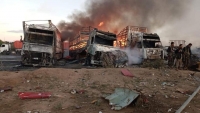 قتلى وجرحى بغارات للتحالف استهدفت شاحنات تقل بضائع تجارية في البيضاء