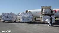 اليونيسف تعلن وصول طائرة مساعدات طبية مخصصة لمواجهة كورونا إلى مطار صنعاء