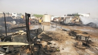الهجرة الدولية: قدمنا مساعدات لعشرات الأسر النازحة المتضررة من الحريق في مأرب